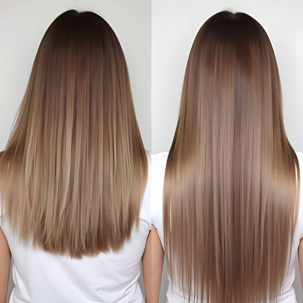 Keratin Extensions - #8 Light Brown - 40 cm, bilde 2