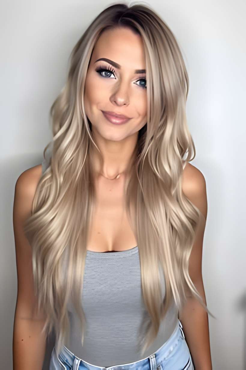 Tape Extensions - #610 Ashblonde - 50 cm, bilde 2