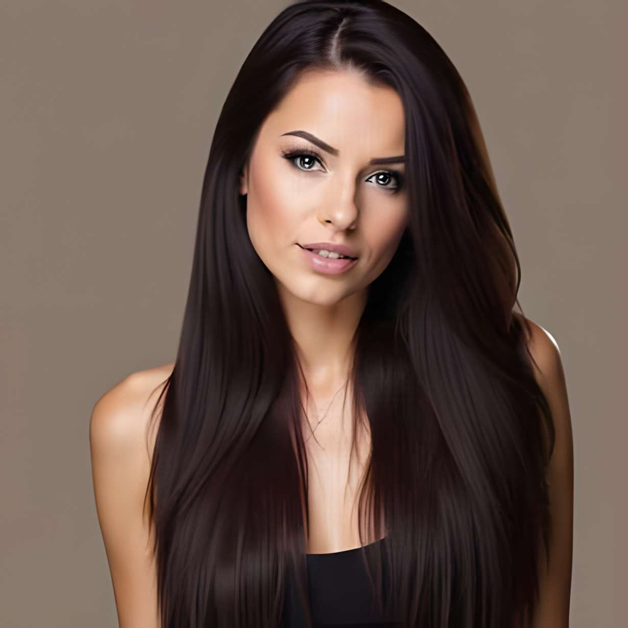 Keratin Extensions - #1b Off Black - 60 cm fra LuxusHair