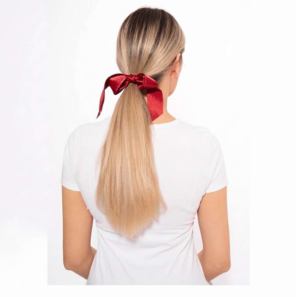 Pretty Santa - Hårsløyfe i sateng, bilde 2