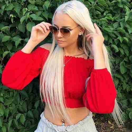 Kundebilde av hair extensions fra LuxusHair