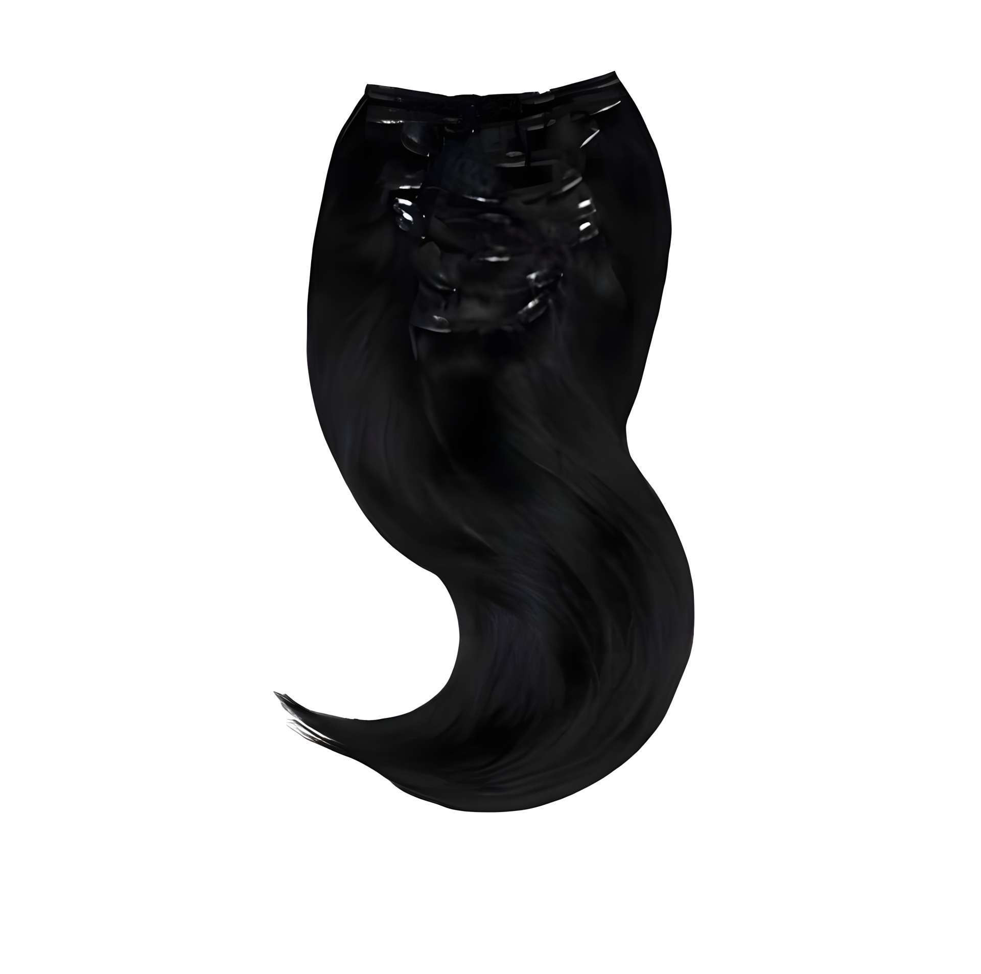 Clip-On Extensions - #1 Jetblack - 50 cm fra LuxusHair