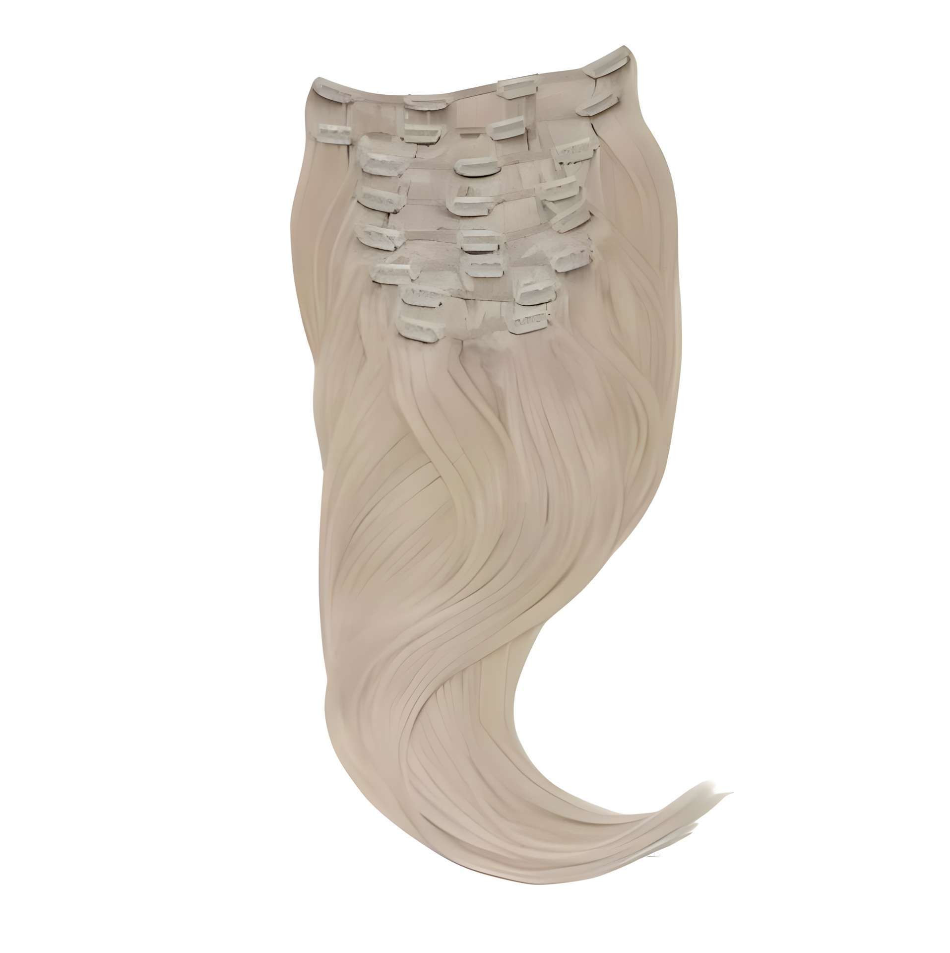 Clip-On Extensions - #100 Lightest blonde - 50 cm fra LuxusHair